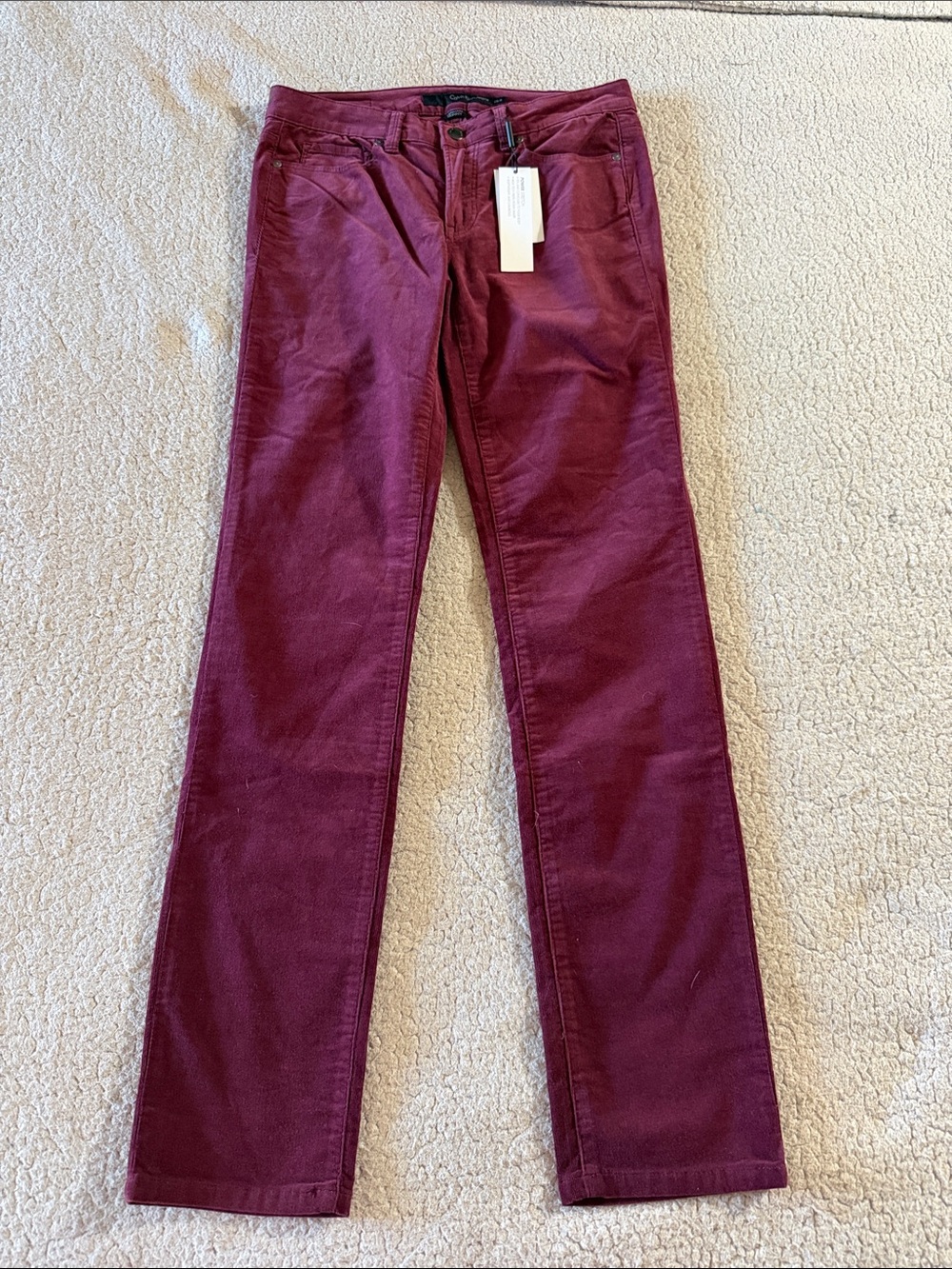 Calvin Klein Jeans Burgundy Skinny Pants Size 8 New